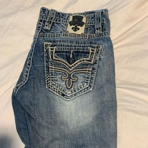 MENS ROCK REVIVAL JEANS- PERRY BOOT